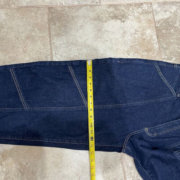 Blue Cropped Ankle Jeans with Relaxed Fit - Picture 12 of 13